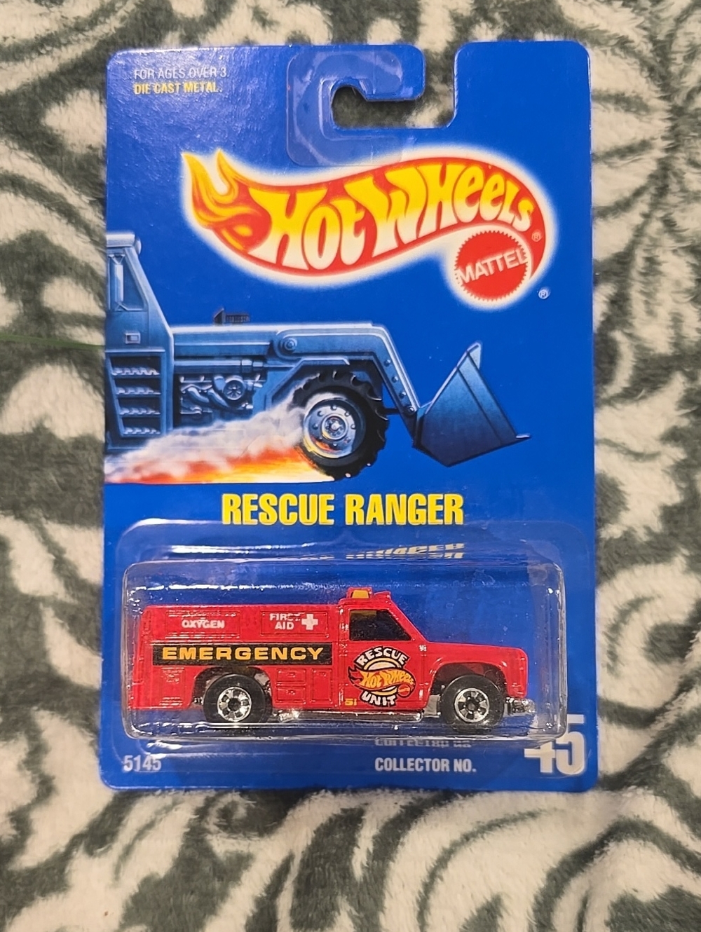 New Hot Wheels 1991 Rescue Ranger Red Emergency Truck by Mattel